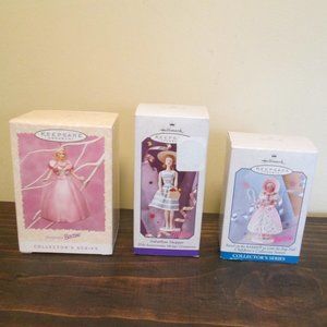 NIB 3 Barbie Ornament ~ 1996 Easter ~ 1998 little Bo Peep ~ 1998 Midge Shopper
